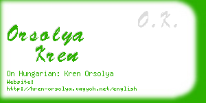 orsolya kren business card